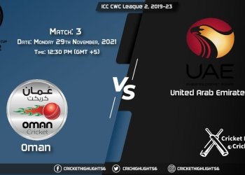 OMN vs UAE, Live Scorecard, Match 3, November 29, 2021, Live Cricket Score, ICC CWC League 2, 2019-23