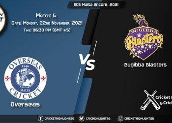 OVR vs BBL Live Score Match 4 Playing 11 Live Match Today, November 22, 2021, ECS Malta Encore, 2021