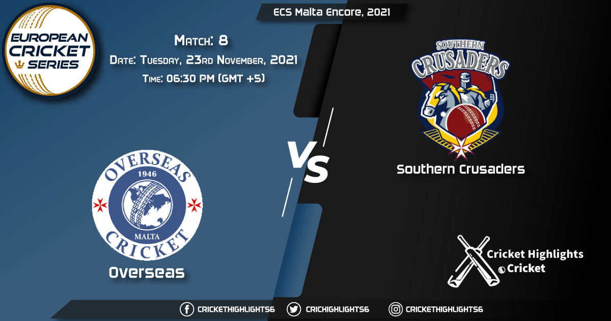 OVR vs SOC Live Score Match 8 Playing 11 Live Match Today, November 23, 2021, ECS Malta Encore, 2021