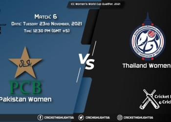 PK-W vs TL-W Live Score Match 6 Playing 11 Live Match Today, November 23, 2021, ICC Women's World Cup Qualifier, 2021