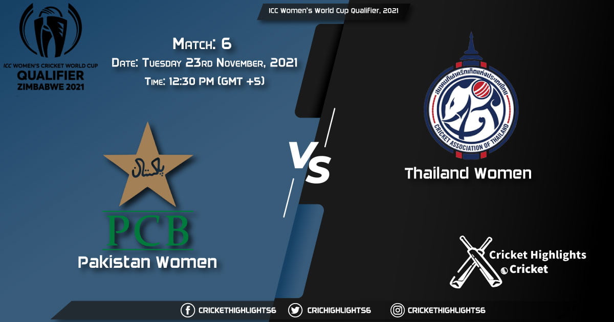 PK-W vs TL-W Live Score Match 6 Playing 11 Live Match Today, November 23, 2021, ICC Women's World Cup Qualifier, 2021