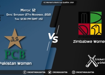 PK-W vs ZM-W, Live Scorecard, Match 12, November 26, 2021, Live Cricket Score, ICC Women's World Cup Qualifier, 2021
