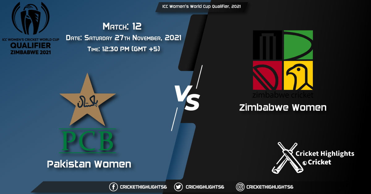 PK-W vs ZM-W, Live Scorecard, Match 12, November 26, 2021, Live Cricket Score, ICC Women's World Cup Qualifier, 2021