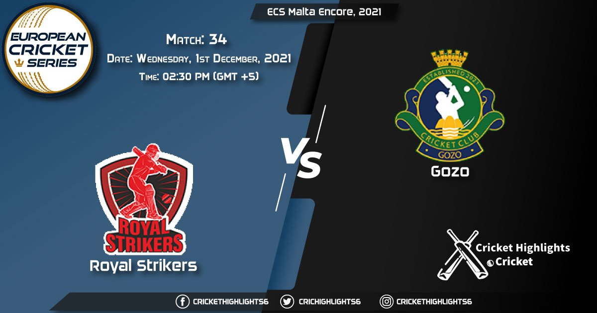 RST vs GOZ, Live Scorecard, Match 34, December 1, 2021, Live Cricket Score, ECS Malta Encore, 2021