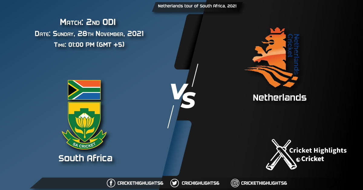 SA vs NED, Live Scorecard, Match 2nd ODI, November 28, 2021, Live Cricket Score, Netherlands tour of South Africa, 2021