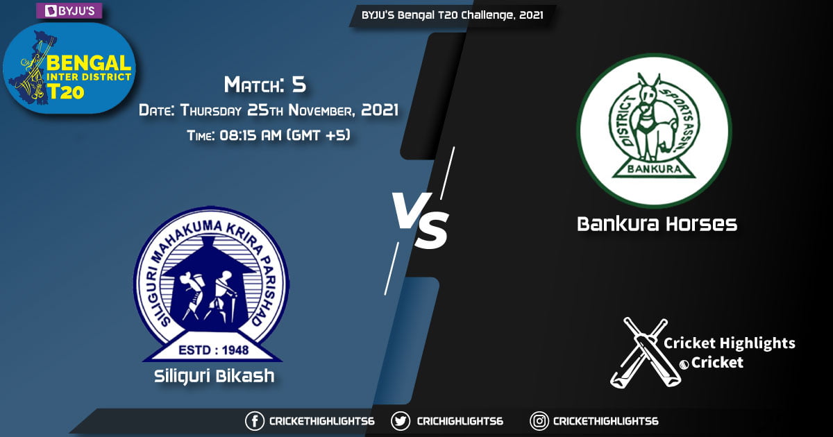 SIB vs BH, Live Scorecard, Match 5, November 25, 2021, Live Cricket Score, BYJU'S Bengal T20 Challenge, 2021
