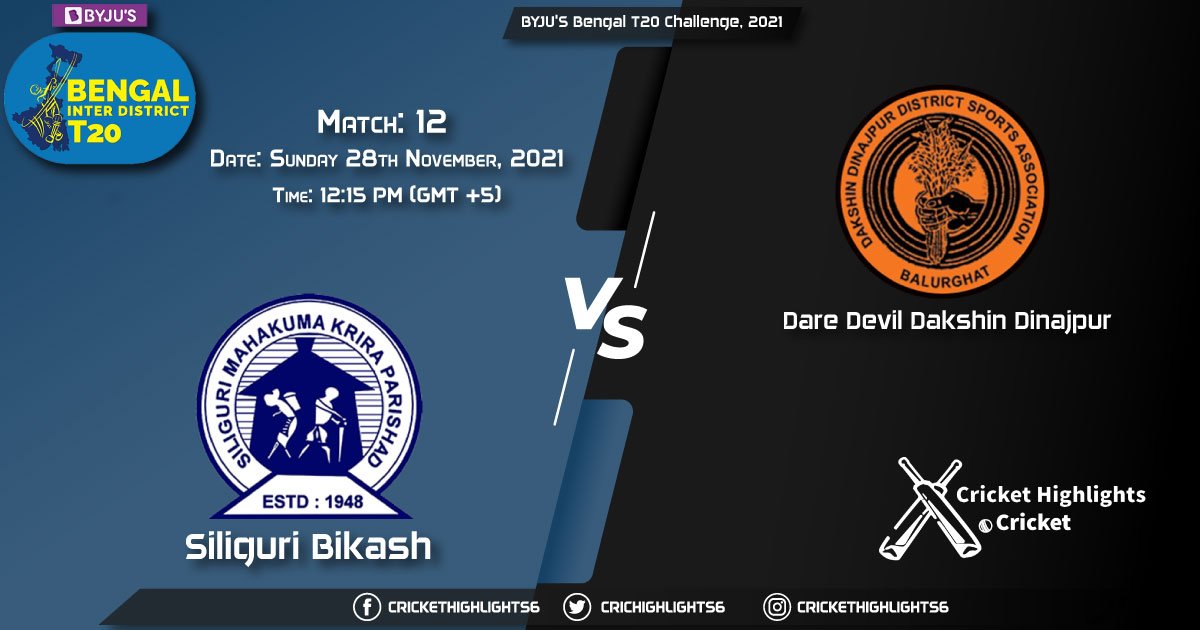 SIB vs DAD, Live Scorecard, Match 12, November 28, 2021, Live Cricket Score, BYJU'S Bengal T20 Challenge, 2021