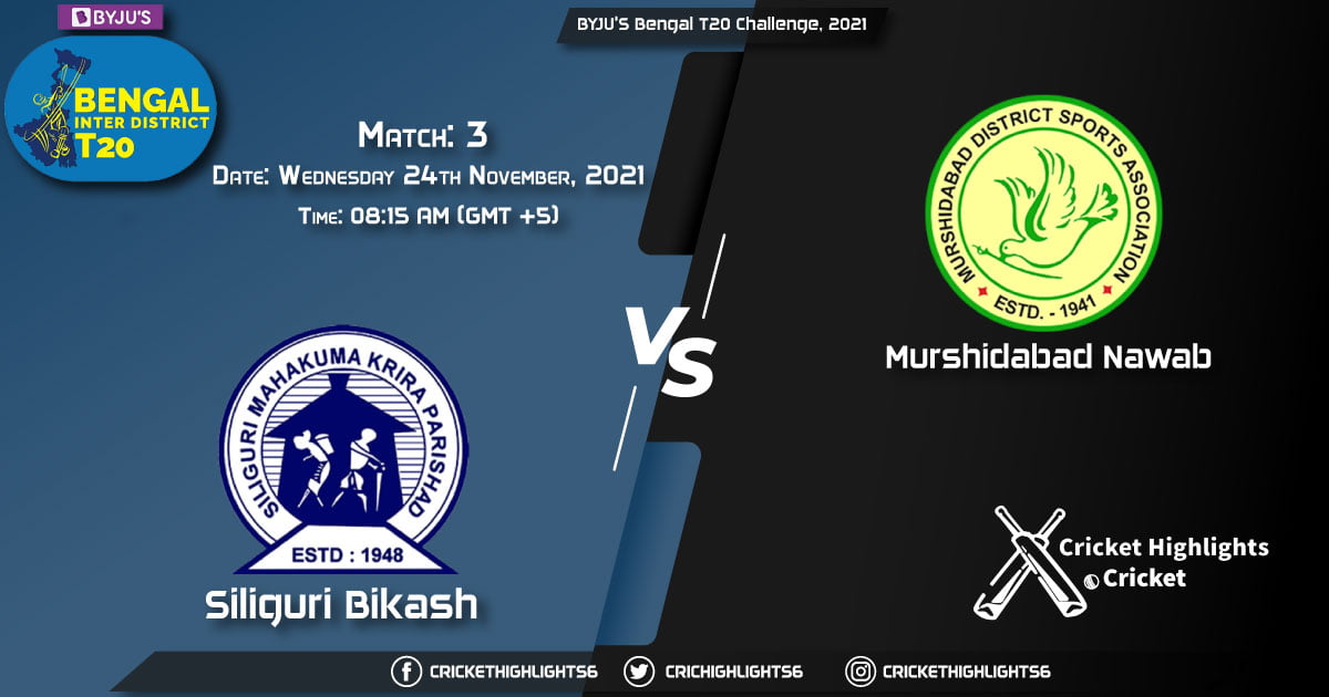 SIB vs MUN, Live Scorecard, Match 3th, November 24, 2021, Live Cricket Score, BYJU'S Bengal T20 Challenge, 2021
