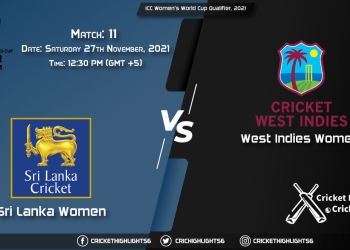 SL-W vs WI-W, Live Scorecard, Match 11, November 27, 2021, Live Cricket Score, ICC Women's World Cup Qualifier, 2021