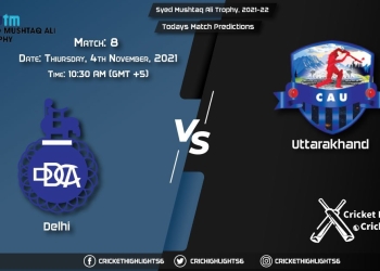 Syed Mushtaq Ali Trophy, 2021-22, Match 8 DEL vs UT, Playing 11 & Today's Match Predictions