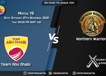 TAD vs NW, Live Scorecard, Match 19, November 26, 2021, Live Cricket Score, Abu Dhabi T10 League, 2021
