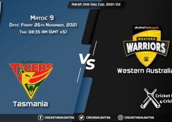 TAS vs WAU, Live Scorecard, Match 9, November 26, 2021, Live Cricket Score, Marsh One Day Cup, 202122