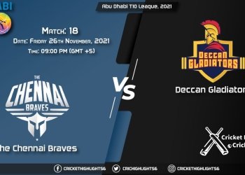 TCB vs DG, Live Scorecard, Match 18, November 26, 2021, Live Cricket Score, Abu Dhabi T10 League, 2021