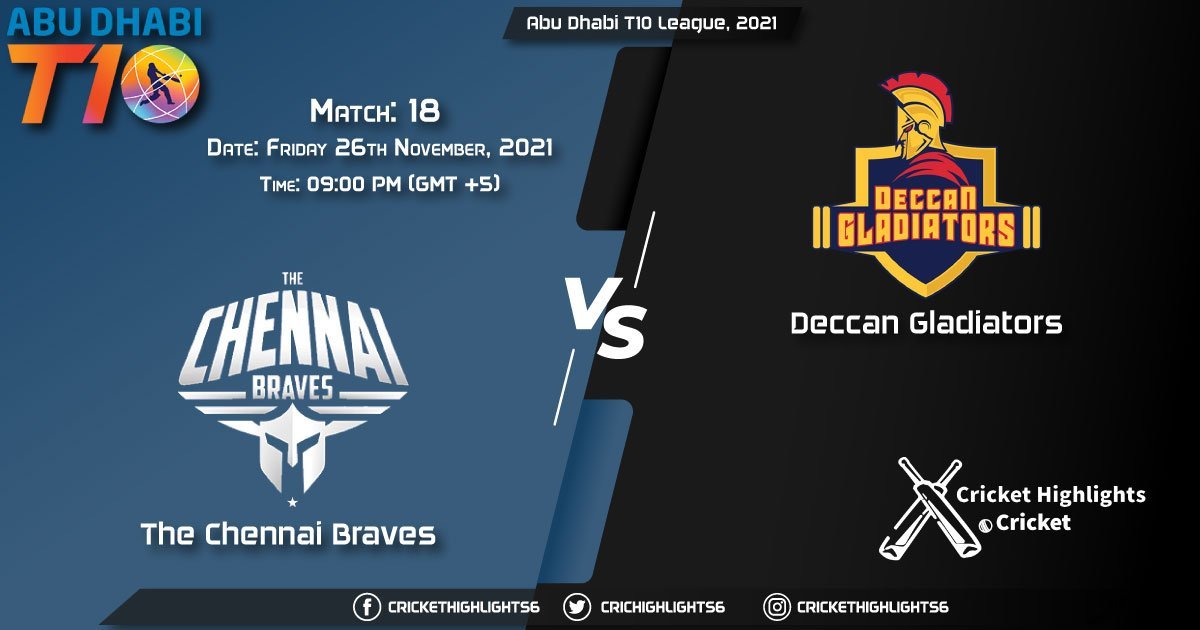 TCB vs DG, Live Scorecard, Match 18, November 26, 2021, Live Cricket Score, Abu Dhabi T10 League, 2021