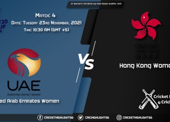 UAE-W vs HK-W Live Score Match 4 Playing 11 Live Match Today, November 23, 2021, ICC Women's T20 World Cup Asia Region Qualifier, 2021