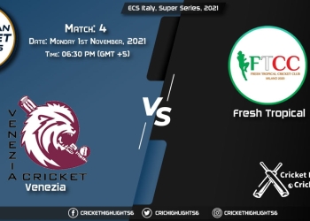 VEN vs FT Live Score Match 4, Playing 11 Live Match Today, November 1, 2021, ECS Italy, Super Series, 2021