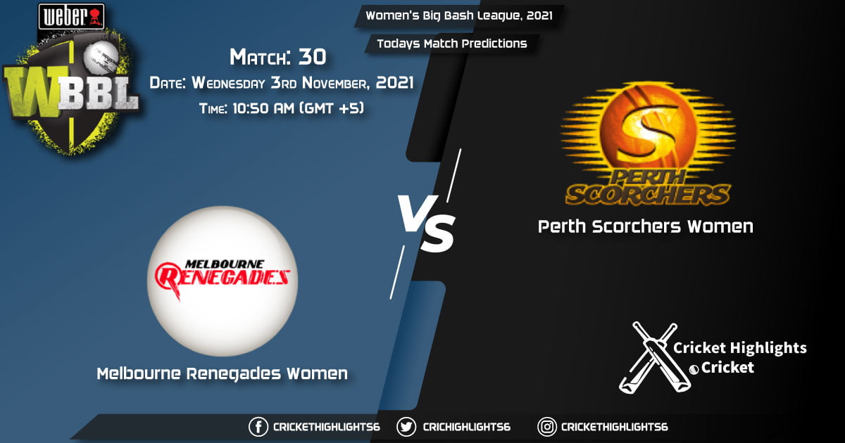 Women's Big Bash League, 2021, Match 30 MR-W vs PS-W Playing 11 & Today's Match Predictions