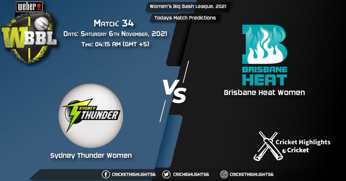 Women's Big Bash League, 2021, Match 34 ST-W vs BH-W Playing 11 & Today's Match Predictions