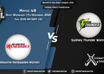 Women's Big Bash League, 2021, Match 48 MR-W vs ST-W, Playing 11 & Today's Match Predictions