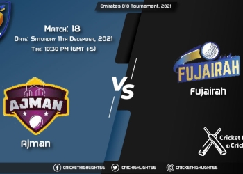 AJM vs FUJ, Live Scorecard, Match 18, December 11, 2021, Live Cricket Score, Emirates D10 Tournament, 2021