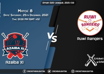 AZA vs RUR, Live Scorecard, Match 8, December 24, 2021, Live Cricket Score, Oman D20 League, 202122