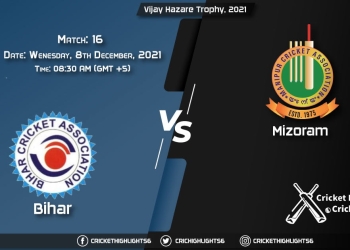 BIH vs MIZ, Live Scorecard, Match 16, December 8, 2021, Live Cricket Score, Vijay Hazare Trophy, 2021