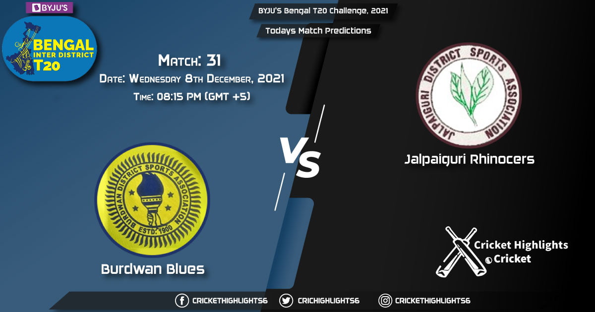 BYJU'S Bengal T20 Challenge, 2021, Match 31 BUB vs JAR, Playing 11 & Today's Match Predictions