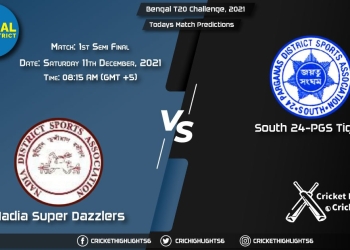Bengal T20 Challenge, 2021, Match 1st Semi-Final NSD vs SPT, Playing 11 & Today's Match Predictions