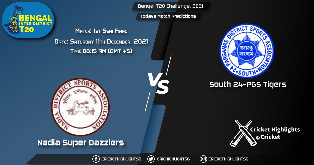 Bengal T20 Challenge, 2021, Match 1st Semi-Final NSD vs SPT, Playing 11 & Today's Match Predictions