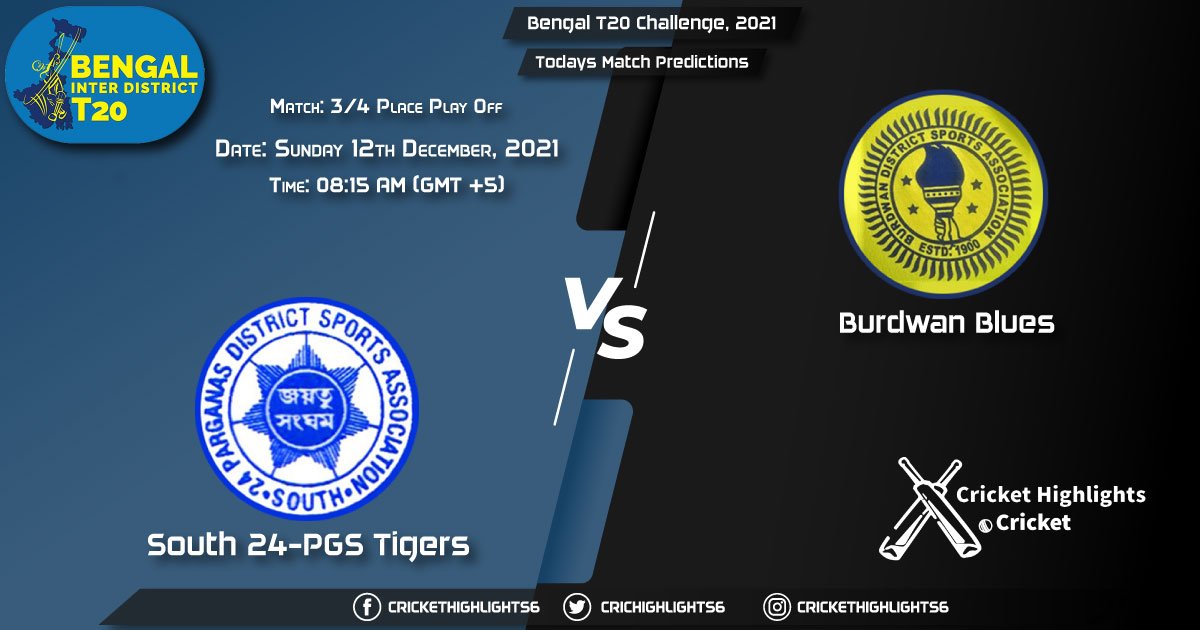 Bengal T20 Challenge, 2021, Match 34 Place Play off SPT vs BUB, Playing 11 & Today's Match Predictions