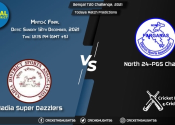 Bengal T20 Challenge, 2021, Match Final NSD vs NPC, Playing 11 & Today's Match Predictions