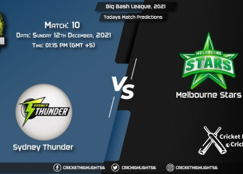 Big Bash League, 202122, Match 10 THU vs STA, Playing 11 & Today's Match Predictions