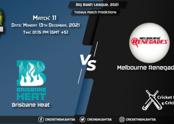 Big Bash League, 202122, Match 11 HEA vs REN, Playing 11 & Today's Match Predictions