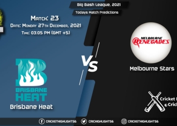 Big Bash League, 202122, Match 23 HEA vs STA, Playing 11 & Today's Match Predictions