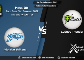 Big Bash League, 202122, Match 28 STR vs THU, Playing 11 & Today's Match Predictions