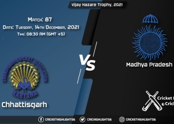 CHA vs MP, Live Scorecard, Match 87, December, 14, 2021, Live Cricket Score, Vijay Hazare Trophy, 2021