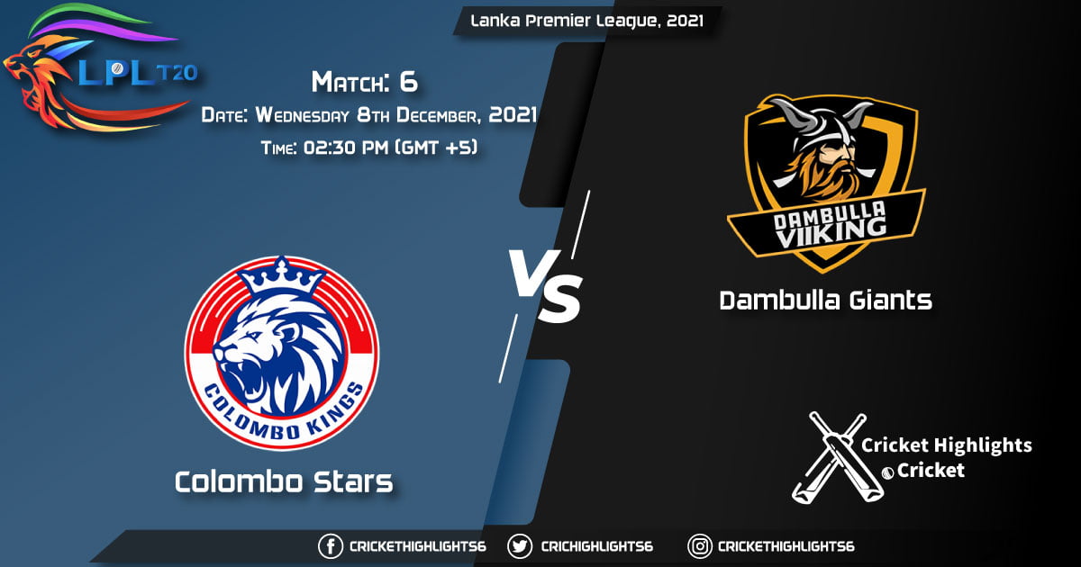 CS vs DG, Live Scorecard, Match 6, December 8, 2021, Live Cricket Score, Lanka Premier League, 2021