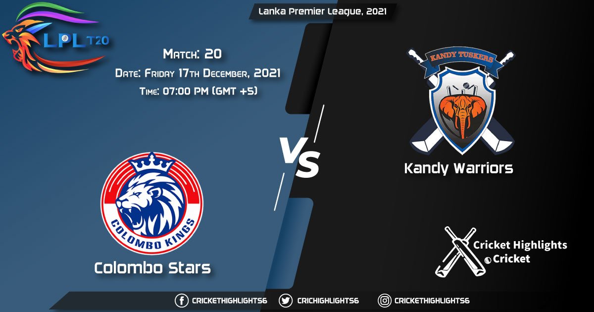 CS vs KW, Live Scorecard, Match 20, December 17, 2021, Live Cricket Score, Lanka Premier League, 2021