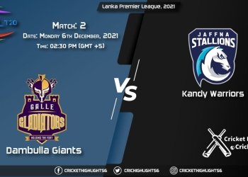 DG vs KW, Live Scorecard, Match 2, December 6, 2021, Live Cricket Score, Lanka Premier League, 2021