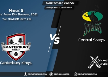Dream11 Super Smash 202122, Match 5 CK vs CS, Playing 11 & Today's Match Predictions