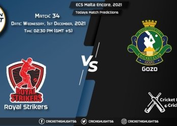 ECS Malta Encore, 2021, Match 34 RST vs GOZ, Playing 11 & Today's Match Predictions