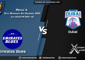 EMB vs DUB, Live Scorecard, Match 4, December 8, 2021, Live Cricket Score, Emirates D10 Tournament, 2021