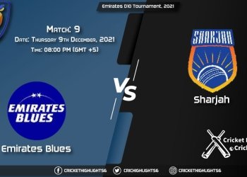 EMB vs SHA, Live Scorecard, Match 9, December 9, 2021, Live Cricket Score, Emirates D10 Tournament, 2021