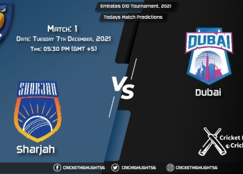 Emirates D10 Tournament, 2021, Match 1 SHA vs DUB, Playing 11 & Today's Match Predictions