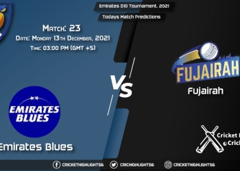 Emirates D10 Tournament, 2021, Match 23 EMB vs FUJ, Playing 11 & Today's Match Predictions