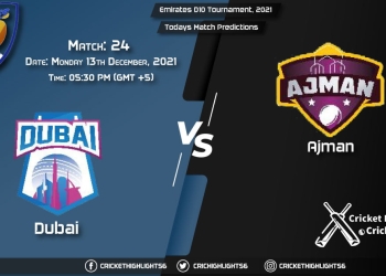 Emirates D10 Tournament, 2021, Match 24 DUB vs AJM, Playing 11 & Today's Match Predictions