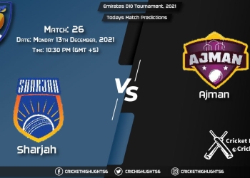 Emirates D10 Tournament, 2021, Match 26 SAH vs AJM, Playing 11 & Today's Match Predictions