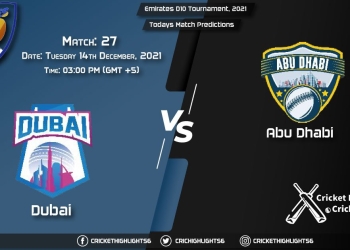 Emirates D10 Tournament, 2021, Match 27 DUB vs ABD, Playing 11 & Today's Match Predictions