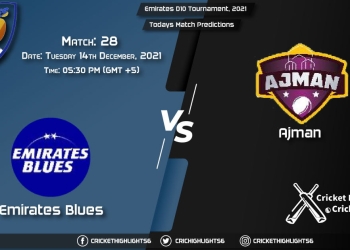 Emirates D10 Tournament, 2021, Match 28 EMB vs AJM, Playing 11 & Today's Match Predictions