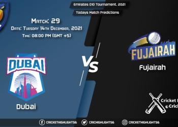 Emirates D10 Tournament, 2021, Match 29 DUB vs FUJ, Playing 11 & Today's Match Predictions